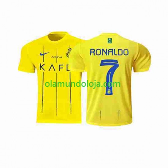 Camisola Al-Nassr Ronaldo 7 Homem Equipamento Primeiro 2023-2024 Manga Curta